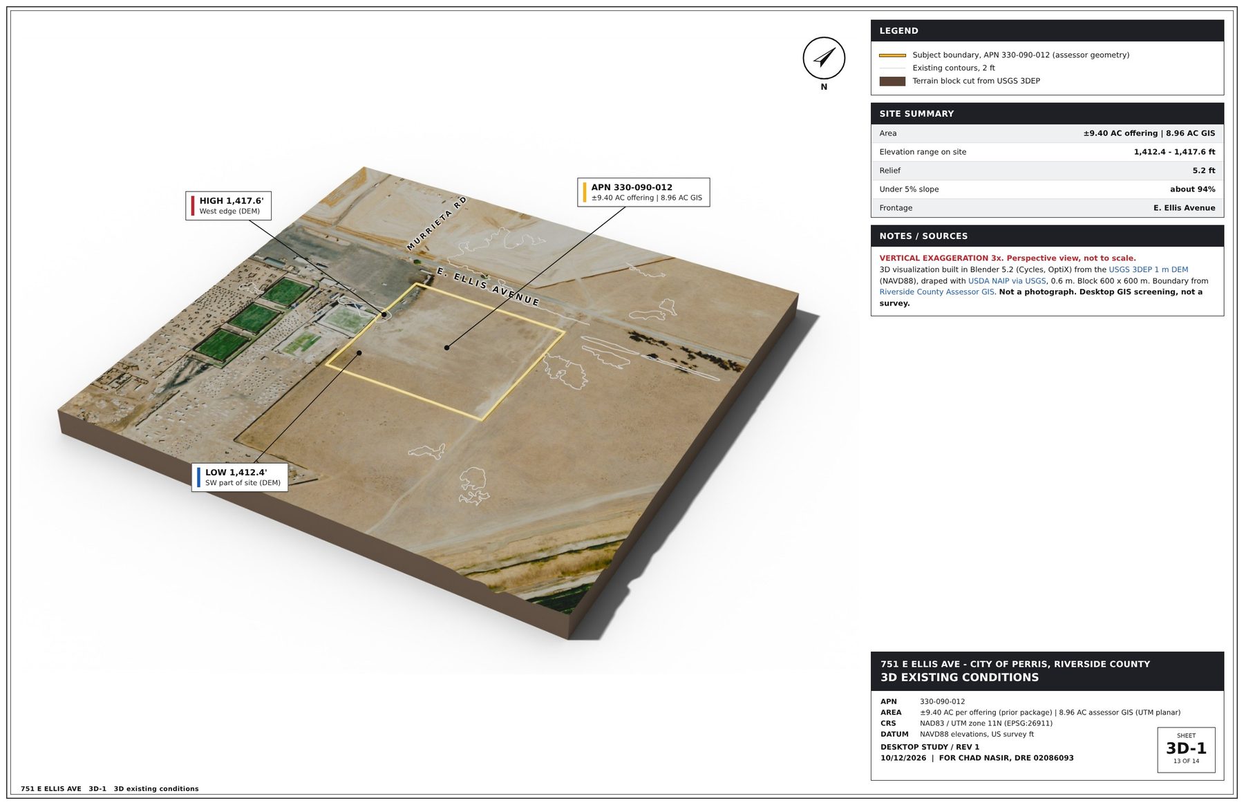 GIS sheet 3D-1: 3D existing conditions