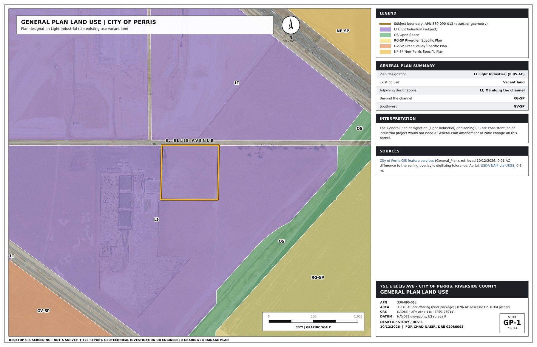 GIS sheet GP-1: General Plan