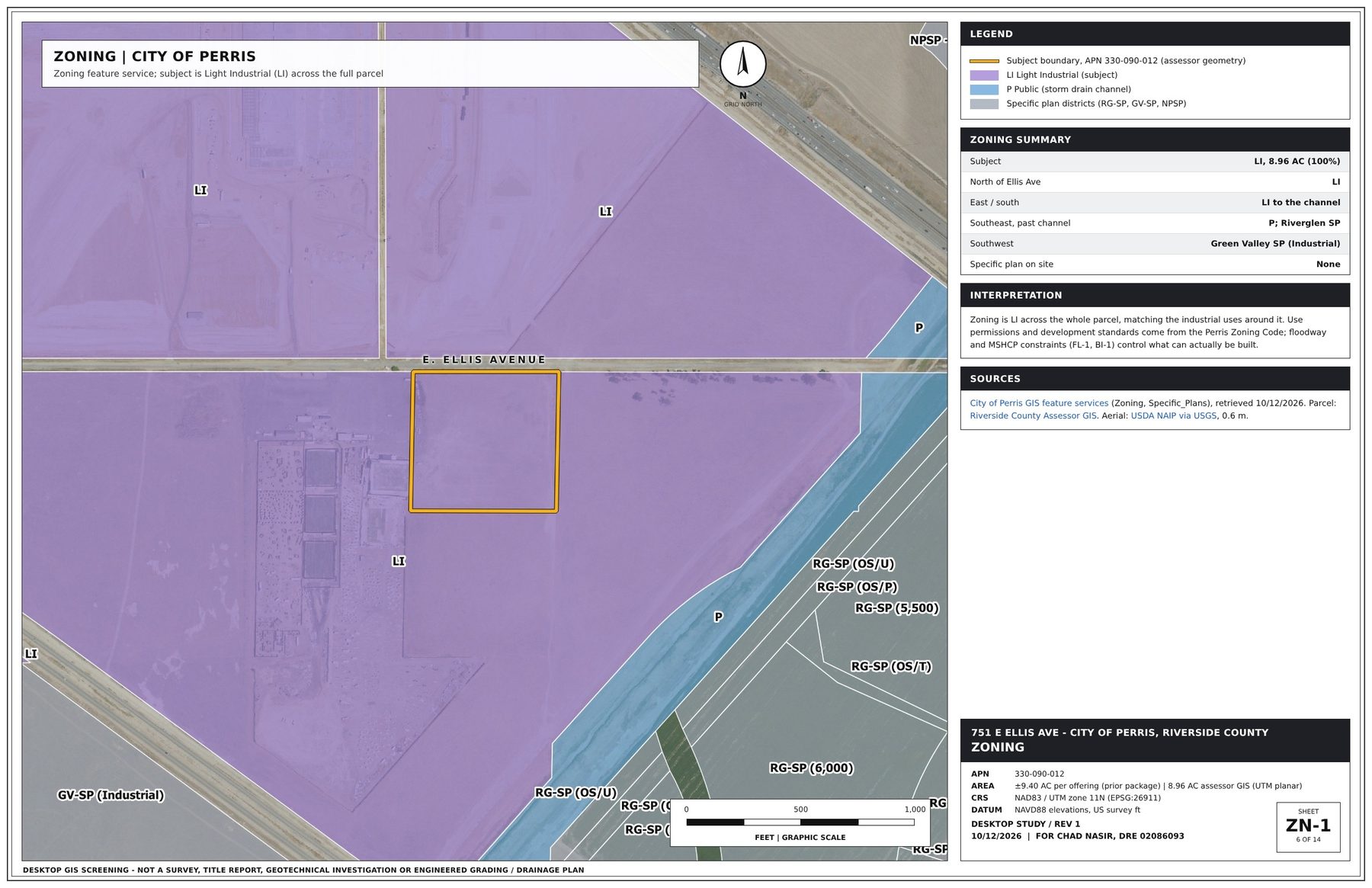 GIS sheet ZN-1: Zoning